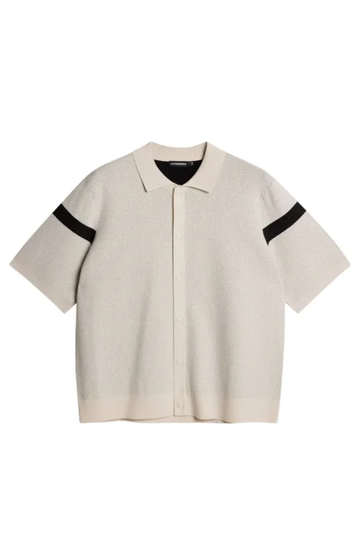 Knitwear|Tops<J.Lindeberg Rayne Knitted Shirt Moonbeam