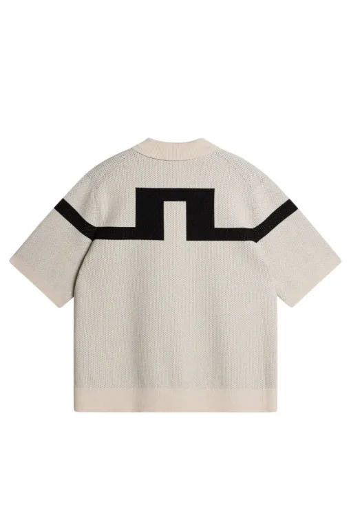 Knitwear|Tops<J.Lindeberg Rayne Knitted Shirt Moonbeam