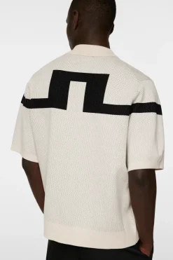 Knitwear|Tops<J.Lindeberg Rayne Knitted Shirt Moonbeam