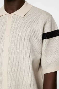 Knitwear|Tops<J.Lindeberg Rayne Knitted Shirt Moonbeam