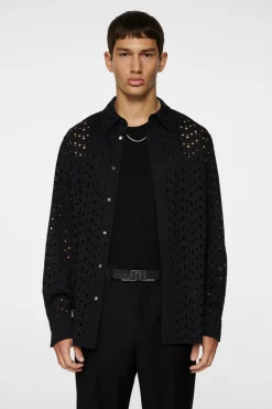 Tops|Shirts<J.Lindeberg Reg Lace Shirt Black