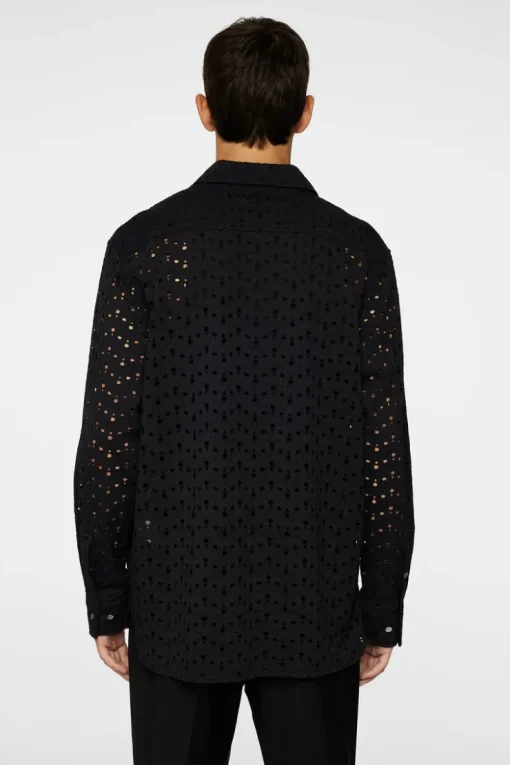 Tops|Shirts<J.Lindeberg Reg Lace Shirt Black