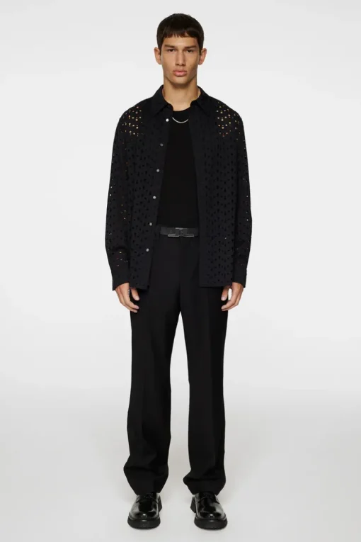 Tops|Shirts<J.Lindeberg Reg Lace Shirt Black