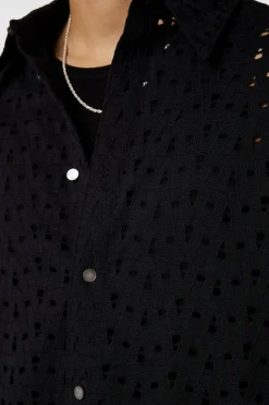 Tops|Shirts<J.Lindeberg Reg Lace Shirt Black