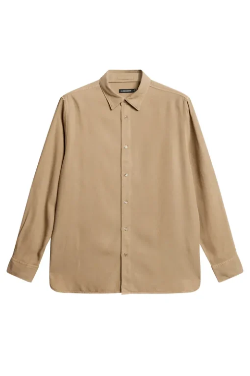Tops|Shirts<J.Lindeberg Reg LS Struct Gmd Tencel Shirt BatiqueKhaki