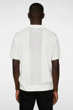 Knitwear|Tops<J.Lindeberg Reymond Solid Stripe Polo White