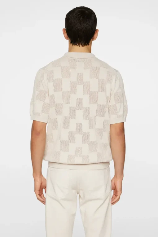 Knitwear|Tops<J.Lindeberg Reymond Stacked Bridge Polo Moonbeam