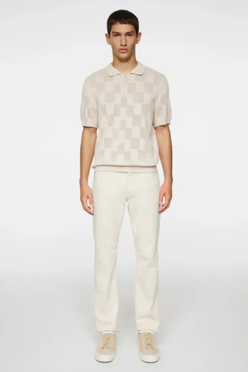 Knitwear|Tops<J.Lindeberg Reymond Stacked Bridge Polo Moonbeam