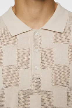 Knitwear|Tops<J.Lindeberg Reymond Stacked Bridge Polo Moonbeam