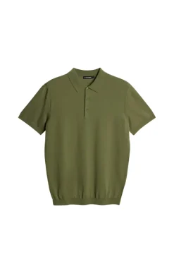 Polo Shirts|Knitwear<J.Lindeberg Ridge Knitted Polo Olivine
