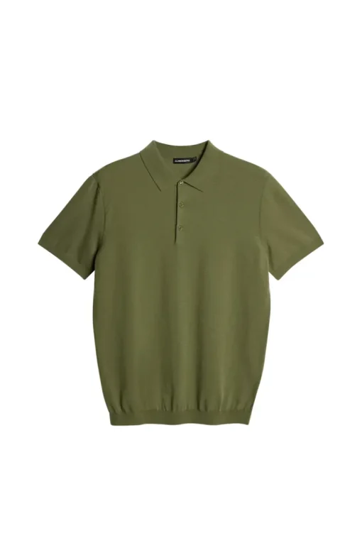 Polo Shirts|Knitwear<J.Lindeberg Ridge Knitted Polo Olivine