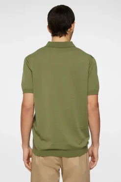 Polo Shirts|Knitwear<J.Lindeberg Ridge Knitted Polo Olivine