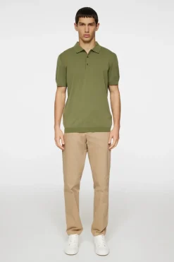 Polo Shirts|Knitwear<J.Lindeberg Ridge Knitted Polo Olivine