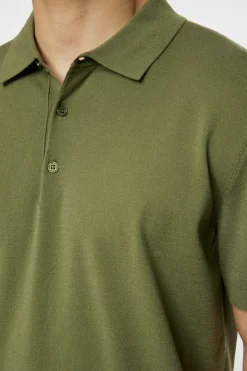 Polo Shirts|Knitwear<J.Lindeberg Ridge Knitted Polo Olivine