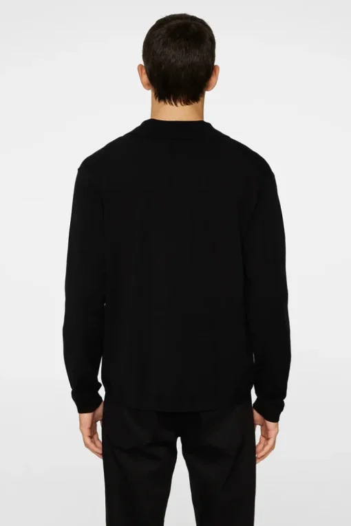 Knitwear|Tops<J.Lindeberg Rowan LS Polo Black