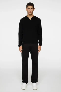 Knitwear|Tops<J.Lindeberg Rowan LS Polo Black