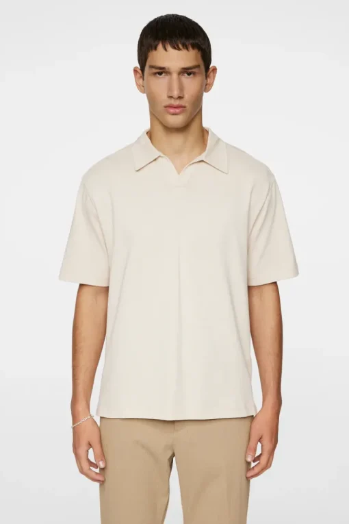 Polo Shirts|Tops<J.Lindeberg Roy relaxed Polo Pique Moonbeam