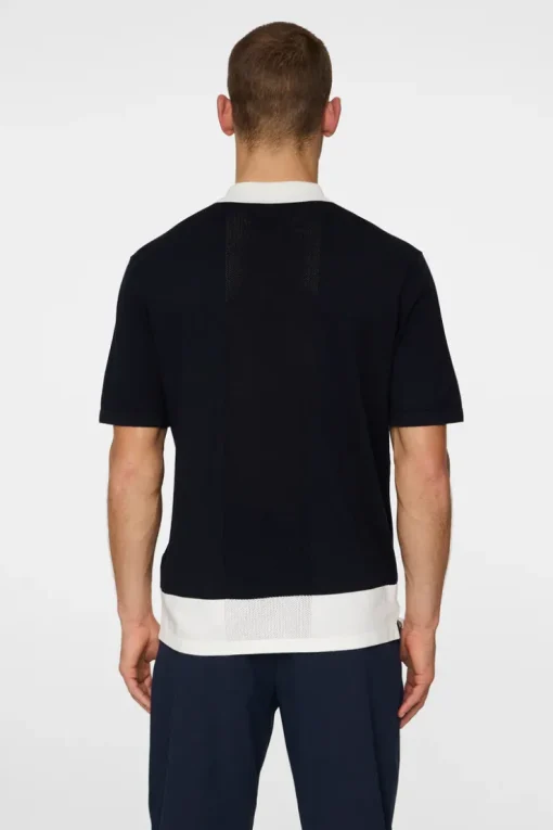 Golf|Knitwear<J.Lindeberg Rue Knitted Polo Shirt JLNavy