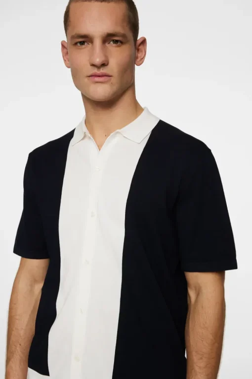 Golf|Knitwear<J.Lindeberg Rue Knitted Polo Shirt JLNavy