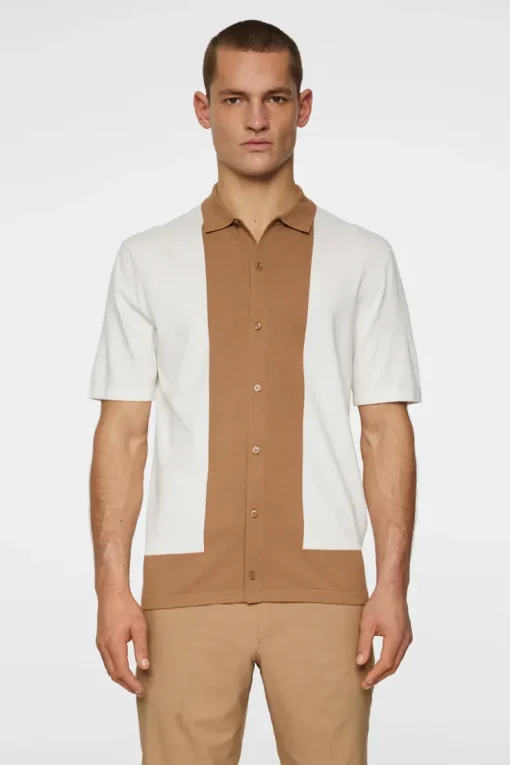 Golf|Knitwear<J.Lindeberg Rue Knitted Polo Shirt White