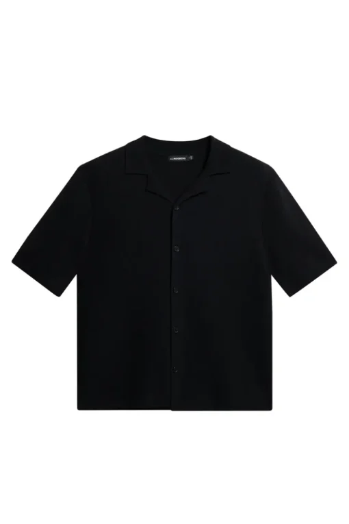 Knitwear|Tops<J.Lindeberg Sal Knitted Boucle Shirt Black