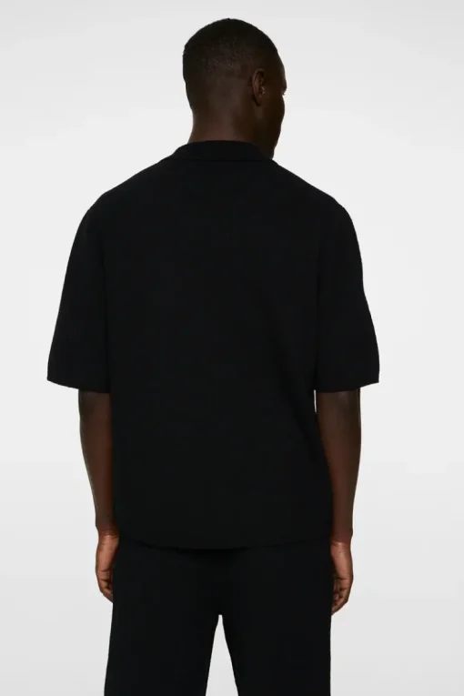 Knitwear|Tops<J.Lindeberg Sal Knitted Boucle Shirt Black