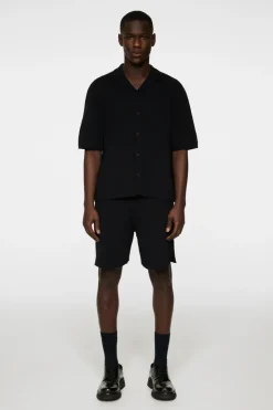 Knitwear|Tops<J.Lindeberg Sal Knitted Boucle Shirt Black