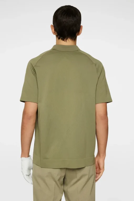 Golf|Polo Shirts<J.Lindeberg Sanny Seamless Polo OilGreen