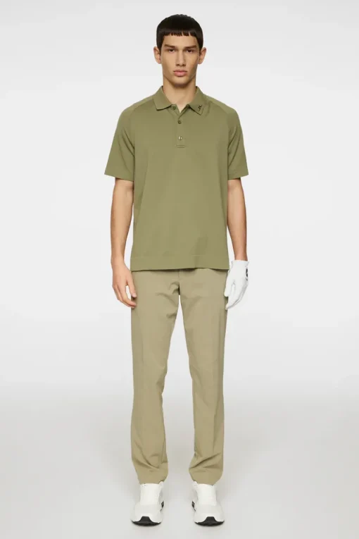 Golf|Polo Shirts<J.Lindeberg Sanny Seamless Polo OilGreen