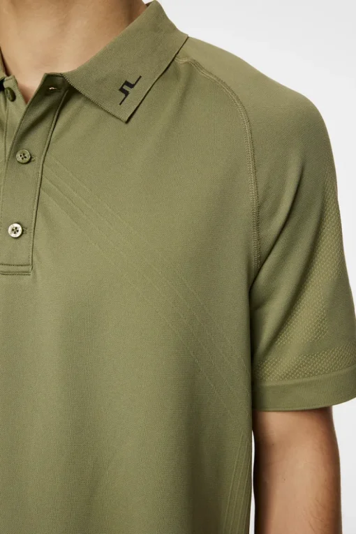 Golf|Polo Shirts<J.Lindeberg Sanny Seamless Polo OilGreen