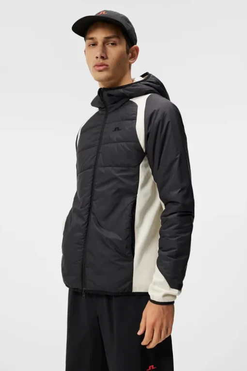 Base & Mid Layers|Outdoor<J.Lindeberg Scott Hybrid Hood Colorblock AlmondMilk