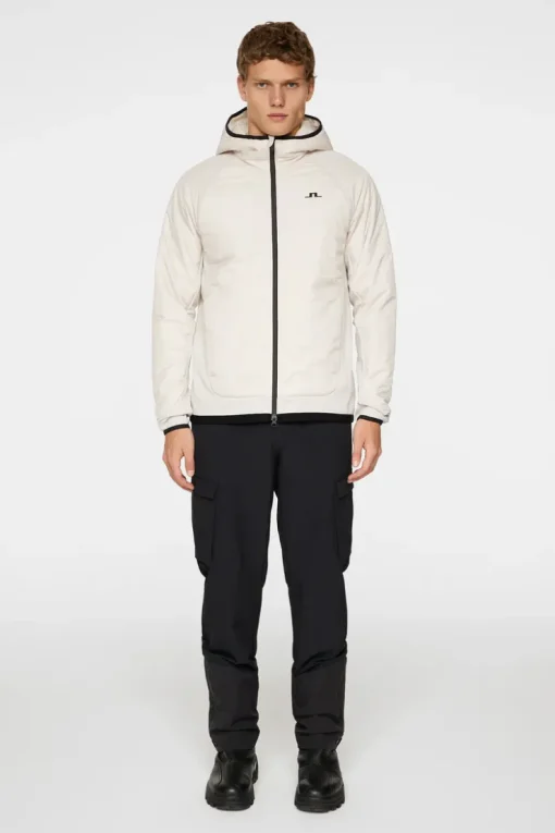 Ski|Active<J.Lindeberg Shawn Hybrid Hooded Jacket Moonbeam
