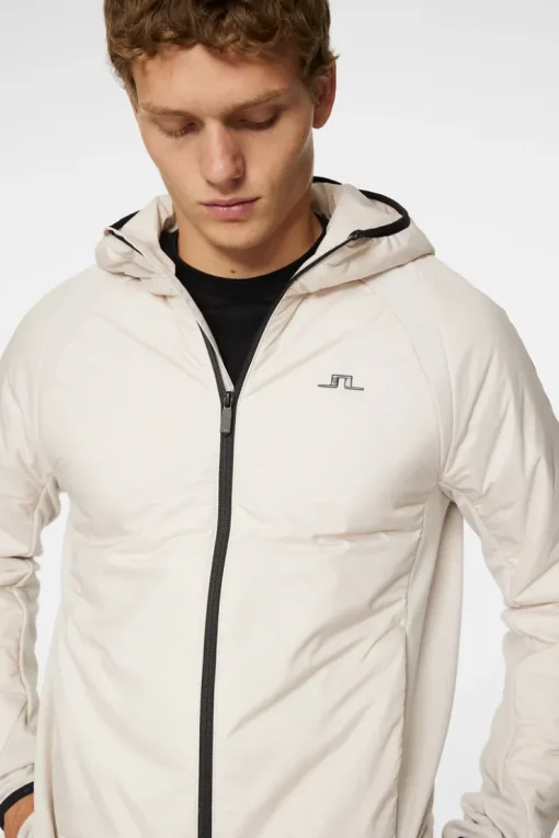 Ski|Active<J.Lindeberg Shawn Hybrid Hooded Jacket Moonbeam