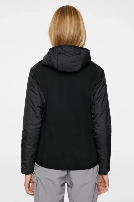 Jackets|Active<J.Lindeberg Shona Hybrid Hood Jacket Black