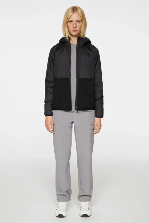 Jackets|Active<J.Lindeberg Shona Hybrid Hood Jacket Black