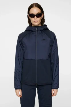 Jackets|Active<J.Lindeberg Shona Hybrid Hood Jacket JLNavy
