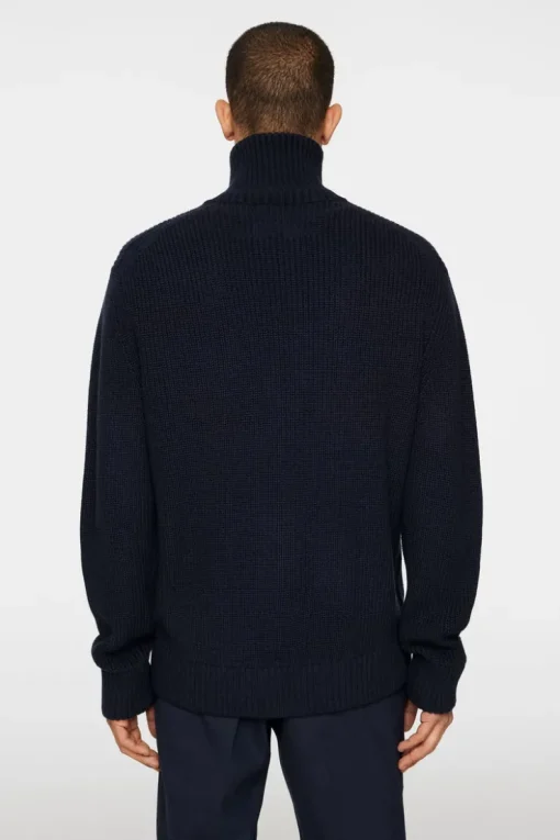 Après Ski<J.Lindeberg Skyler Wool Blend Zip Cardigan JLNavy