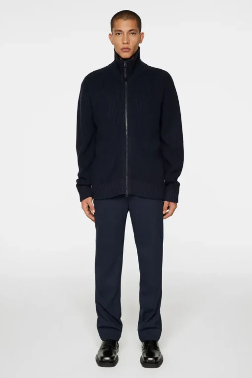 Après Ski<J.Lindeberg Skyler Wool Blend Zip Cardigan JLNavy