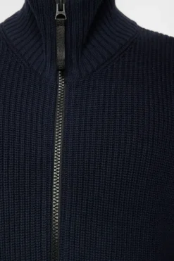 Après Ski<J.Lindeberg Skyler Wool Blend Zip Cardigan JLNavy