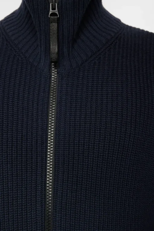 Après Ski<J.Lindeberg Skyler Wool Blend Zip Cardigan JLNavy