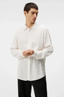 Shirts|Shirts<J.Lindeberg Slim LS Comfort Tencel Shirt CloudWhite