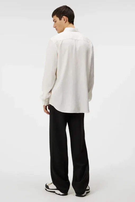 Shirts|Shirts<J.Lindeberg Slim LS Comfort Tencel Shirt CloudWhite