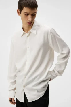 Shirts|Shirts<J.Lindeberg Slim LS Comfort Tencel Shirt CloudWhite
