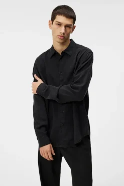 Shirts|Shirts<J.Lindeberg Slim LS Comfort Tencel Shirt Black
