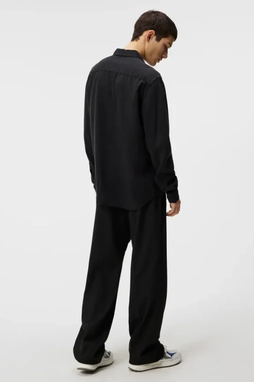 Shirts|Shirts<J.Lindeberg Slim LS Comfort Tencel Shirt Black