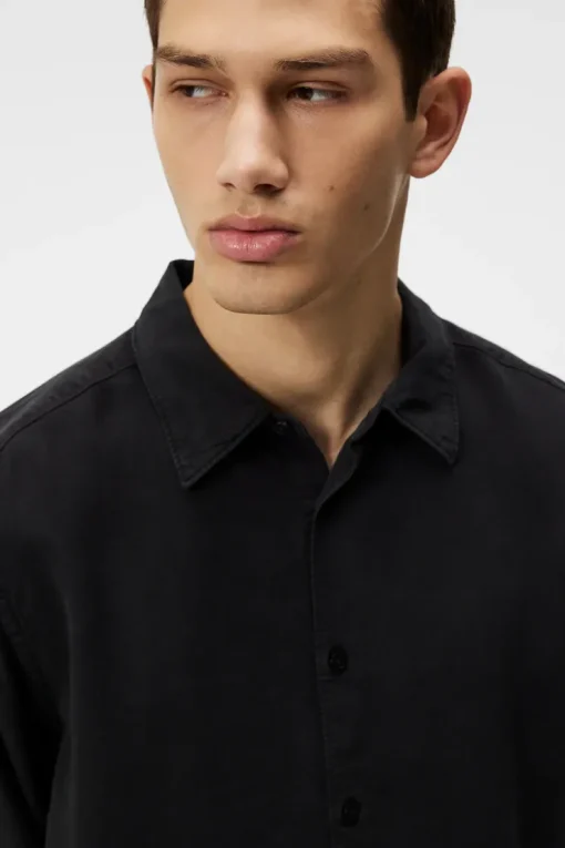 Shirts|Shirts<J.Lindeberg Slim LS Comfort Tencel Shirt Black