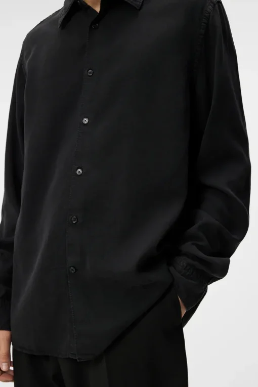 Shirts|Shirts<J.Lindeberg Slim LS Comfort Tencel Shirt Black