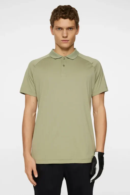 Golf|Polo Shirts<J.Lindeberg Sola Polo OilGreen