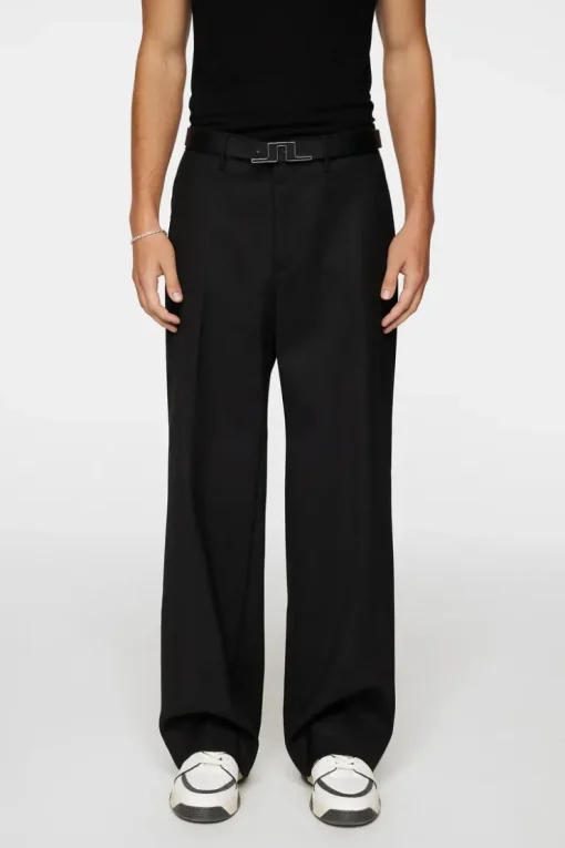 Trousers|Bottoms<J.Lindeberg Sonny Wide Dinner Pants Black