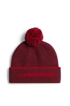 Accessories|Active<J.Lindeberg Stripe Beanie Cabernet
